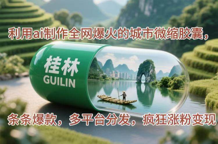 (5.9)利用ai制作全网爆火的城市微缩胶囊，条条爆款，多平台分发，疯狂涨粉变现