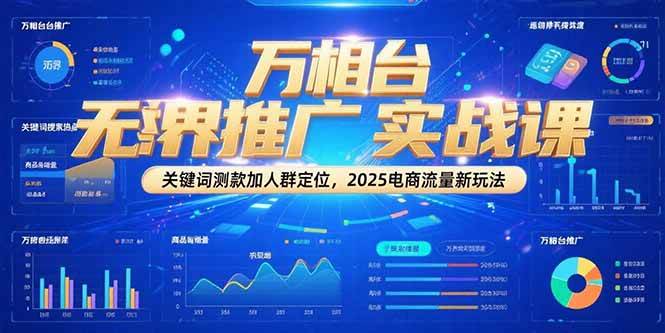 (6.24)万相台无界推广实战课，关键词测款加人群定位，2025电商流量新玩法