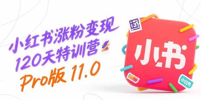 (7.21)小红书涨粉变现120天特训营Pro版11.0：从0到1掌握平台运营,内容制作和变现