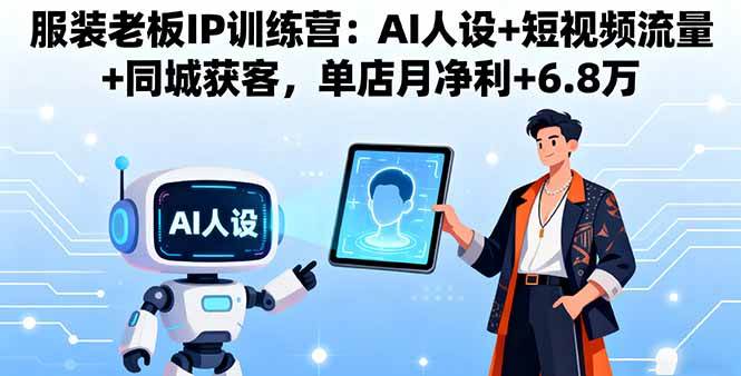 (9.28)服装老板IP训练营：AI人设+短视频流量+同城获客，单店月净利+6.8万