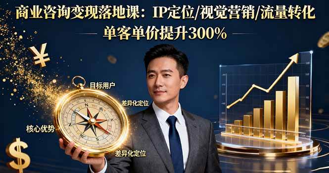 (10.13)商业咨询变现落地课：IP定位/视觉营销/流量转化，单客单价提升300%