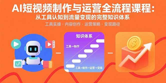 (10.1)AI短视频制作与运营全流程课程：从工具认知到流量变现的完整知识体系