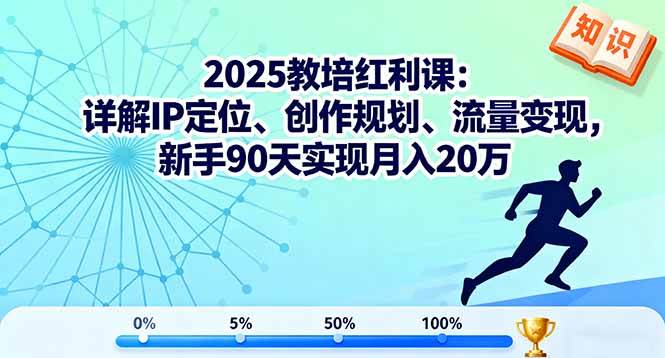 (10.5)2025教培红利课：详解IP定位、创作规划、流量变现，新手90天实现月入20万