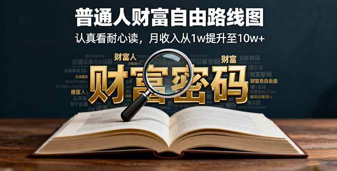(10.4)某付费文：普通人财富自由路线图，认真看耐心读，月收入从1w提升至10w+